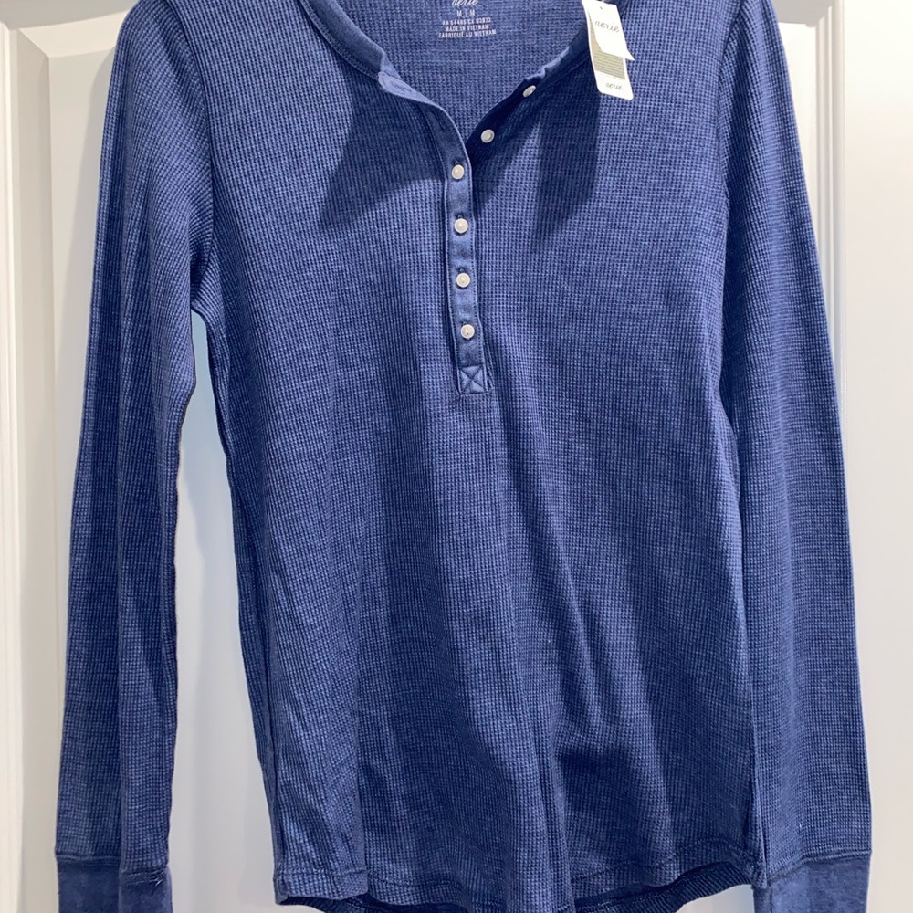 Blue long sleeve top